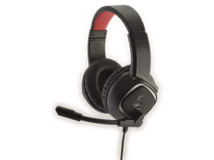 MediaRange MRGS301 Gaming 7.1 Surround Headset mit Kabel schwarz/rot einheitlich