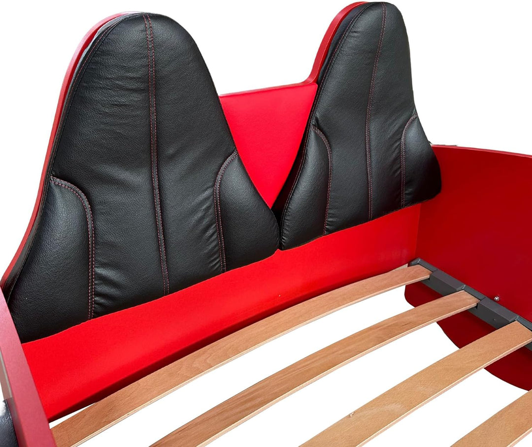 Sportsitze für Autobett Rio Premium Schwarz Rot