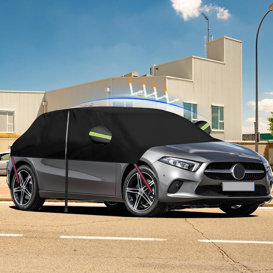 Halbgarage für Mercedes Benz A-Klasse 2012–2017, 420D Oxford wasserdichte Auto-Abdeckung, Allwetters