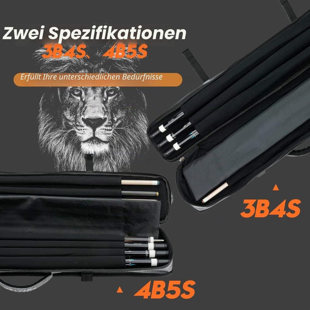 KONLLEN 3x4 4x5 Oxford Cloth Billard-Hüllen Prairie Pool Queue Case Tragetasche mit hoher Kapazität