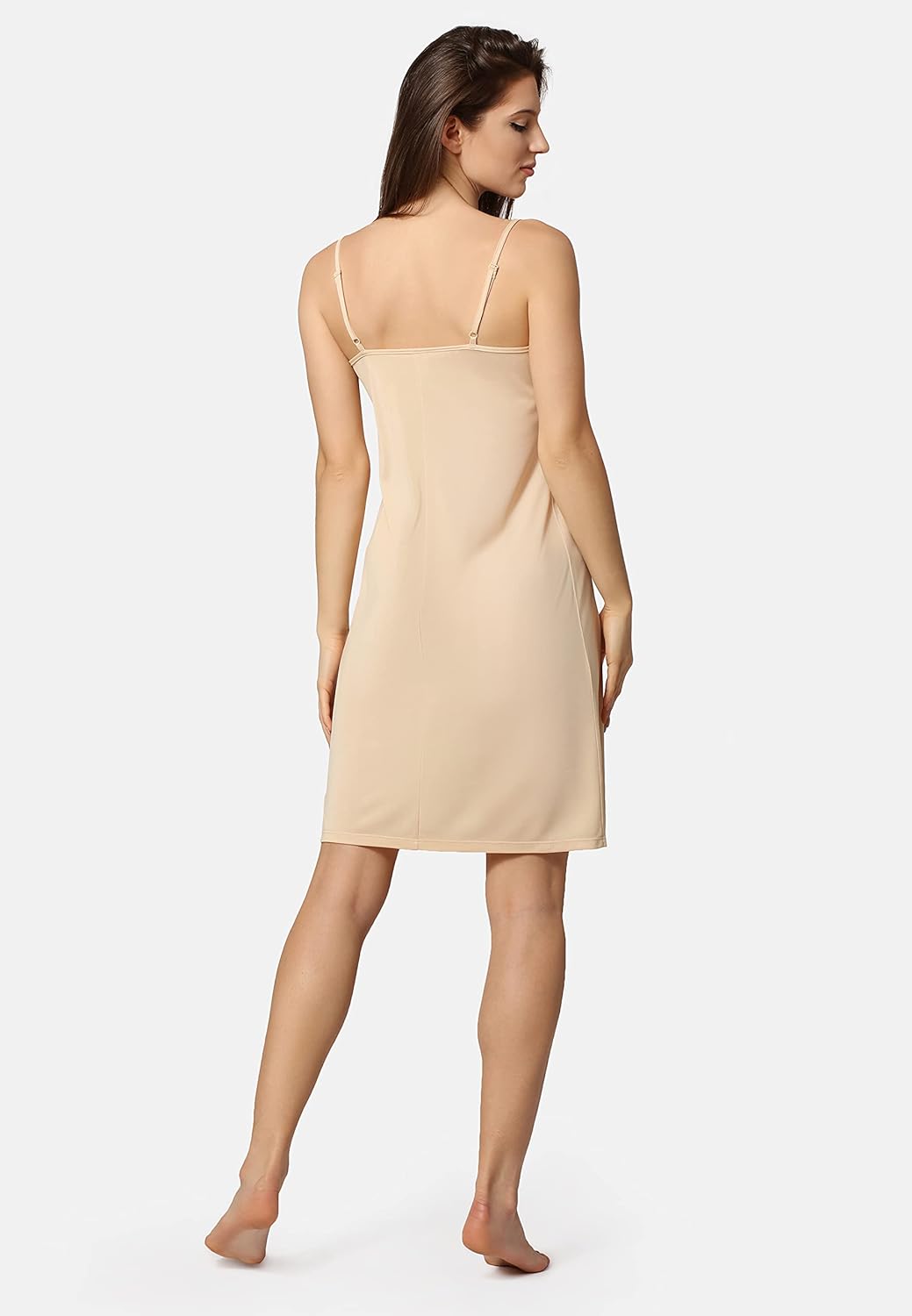 Bellivalini Damen Unterkleid ME6277 S Beige, S Beige