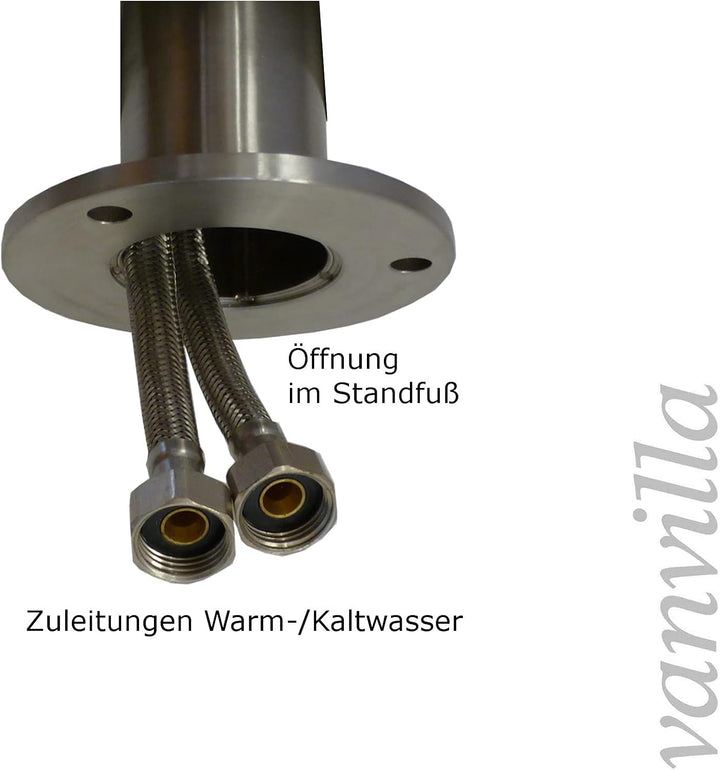 vanvilla Pooldusche Edelstahl Gartendusche Dusche Aussendusche BOLEA mit Handbrause