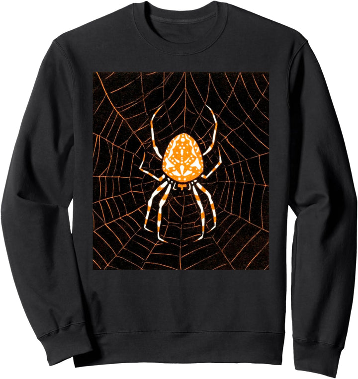 Jugendstil Orange Spinne auf Web viktorianischen Sweatshirt