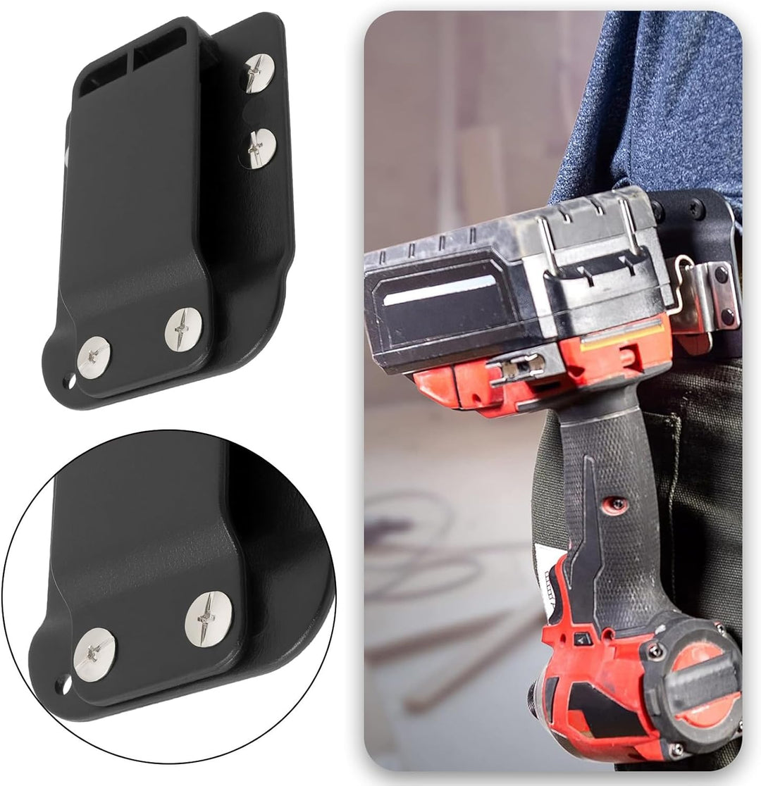 Briny River 1 x Bohrer-Holster, Bandmasshalter, Bohrer-Gürtelhalter, Edelstahl-Bandmass-Clip für Akk