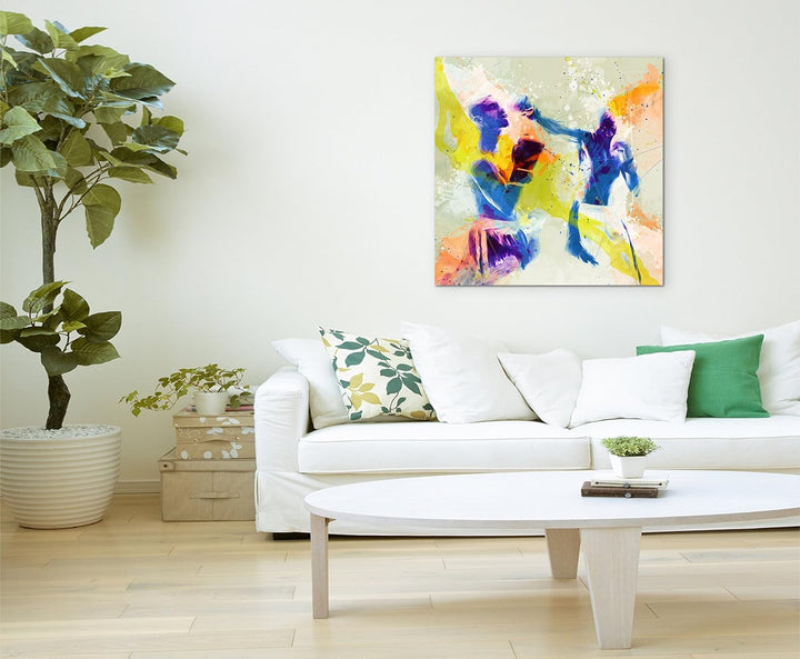 Boxen IV 60x60cm Wandbild SPORTBILD Aquarell Art tolle Farben von Paul Sinus