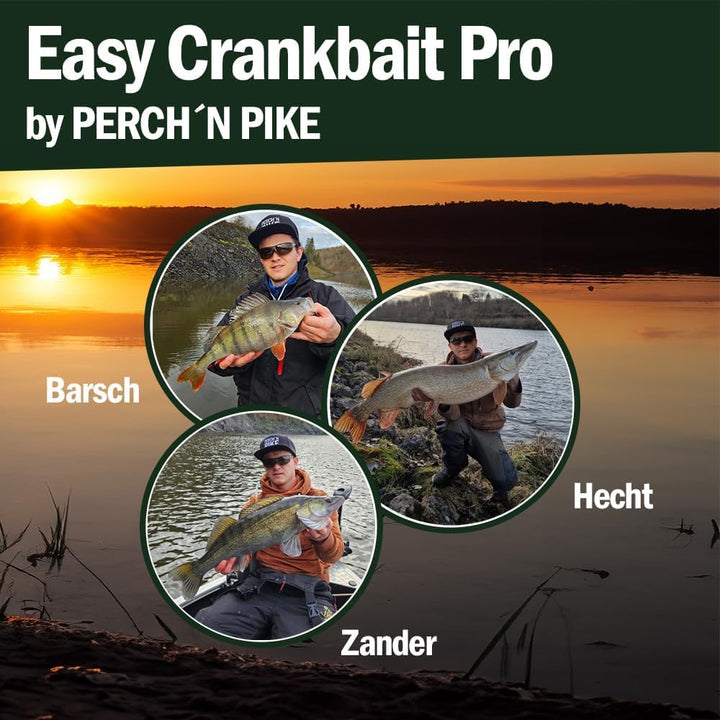 Crankbait Wobbler Set für Hecht, Barsch & Zander, Kunstköder Set für Spinnfischen, 13g I 7,5cm schwe