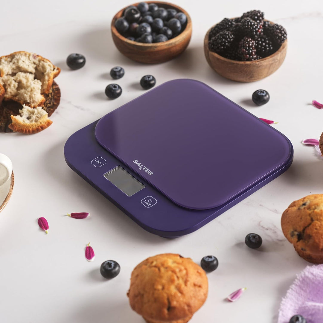 Salter British Bakes Digitale Küchenwaage – Hohe Kapazität von 10 kg, misst Flüssigkeiten, wasserdic