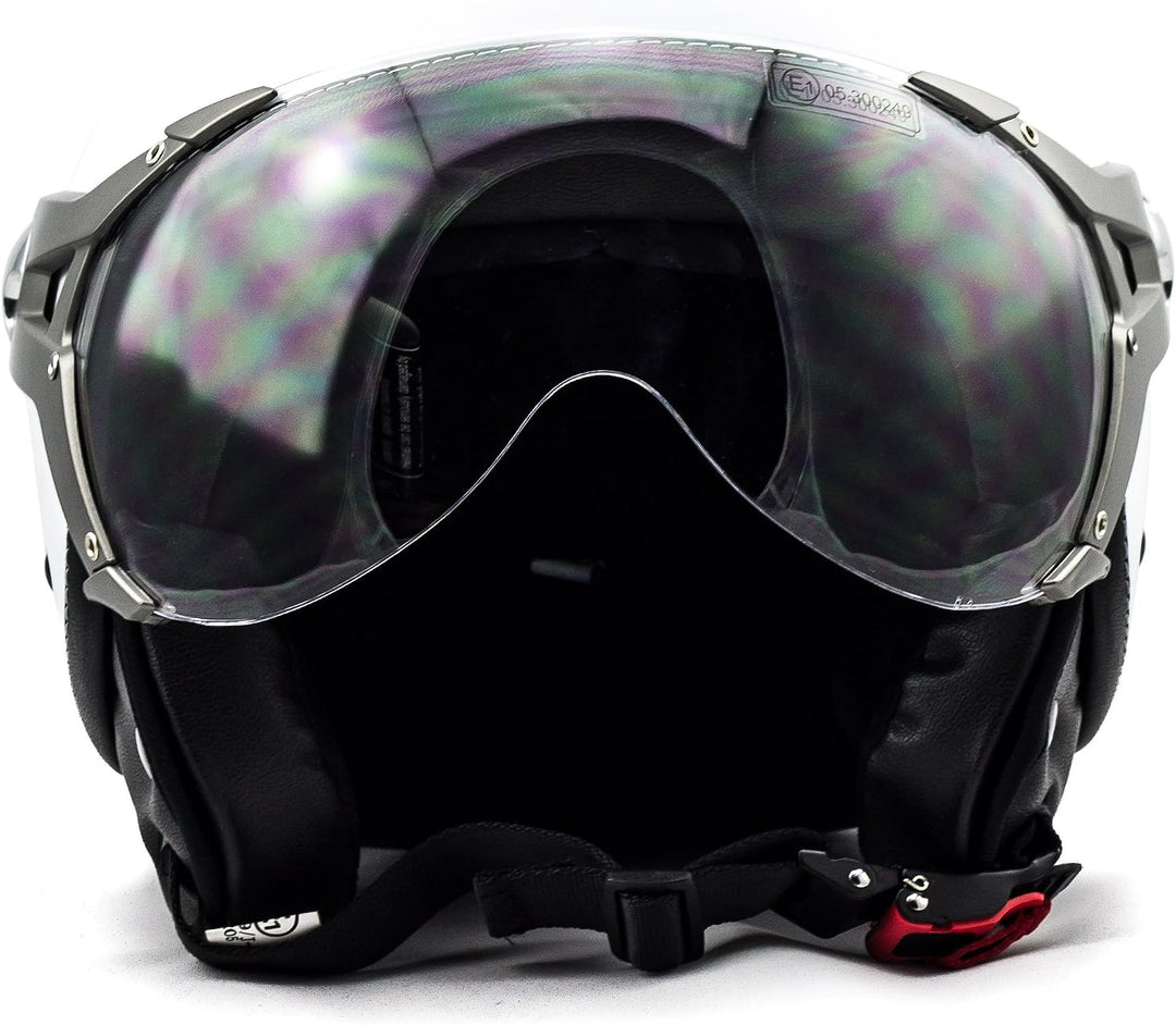 Soxon® SP-325 Mono „Snow“ · Jet-Helm · Motorrad-Helm Roller-Helm Scooter-Helm Moped Mofa-Helm Choppe