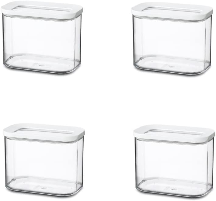 Mepal 4-tlg Vorratsdosen Spar-Set Modula 1000 ml Weiss Vorratsdose Frischhaltedose - ideal für die A
