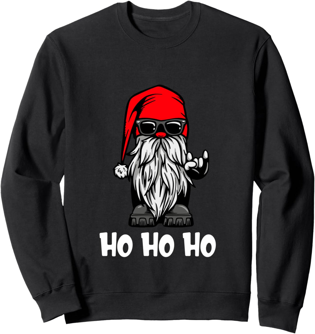Ho Ho Ho Xmas Weihnachtsmotiv Cooler Weihnachtsmann Kostüm Sweatshirt