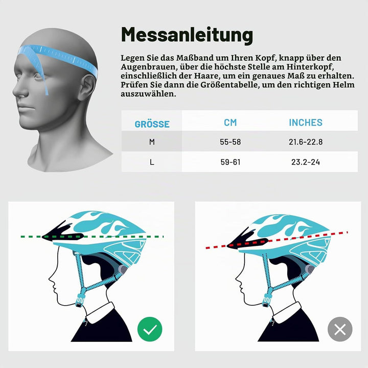 Favoto Fahrradhelm für Erwachsene Fahrrad Helmet mit Abnehmbarer Innenfutter Verstellbar Rennradhelm