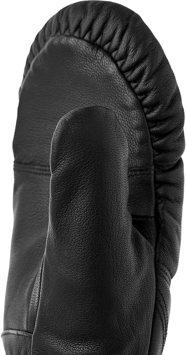 Hestra Winter-Skihandschuhe: Herren und Damen Leder-Box-Fäustlinge für kaltes Wetter Schwarz 5, Schw