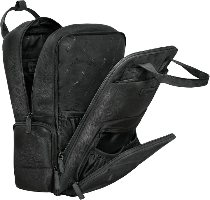 STILORD 'Fiena' Leder Wickelrucksack Gross Damen - grosser Babyrucksack & Windelrucksack - elegante