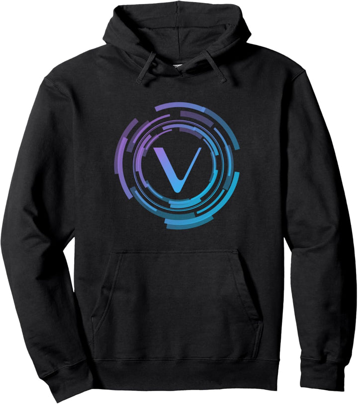 VeChain VET Logo Image Mechanical Cryptocurrency Pullover Hoodie