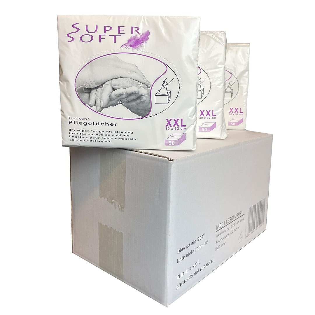 SuperSoft (Das Original), 150 seifenfreie Wisch- & Pflegetücher, trocken, aus Viskose & PES, sehr we