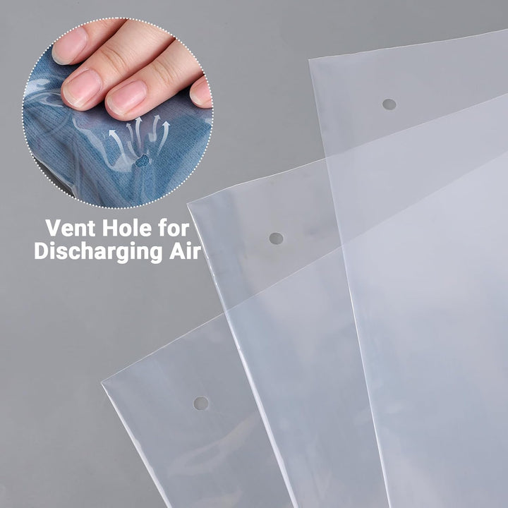 Zip Beutel, 50 Stück 30 * 40cm Plastikbeutel Verschliessbar für Kleidung, Transparente und Wiederver