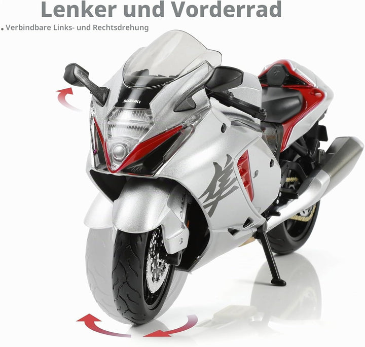 Motorrad Spielzeug für Kinder 1:12, Legierung Mini Motorcycle Modell Kompatibel für Suzuki Hayabusa
