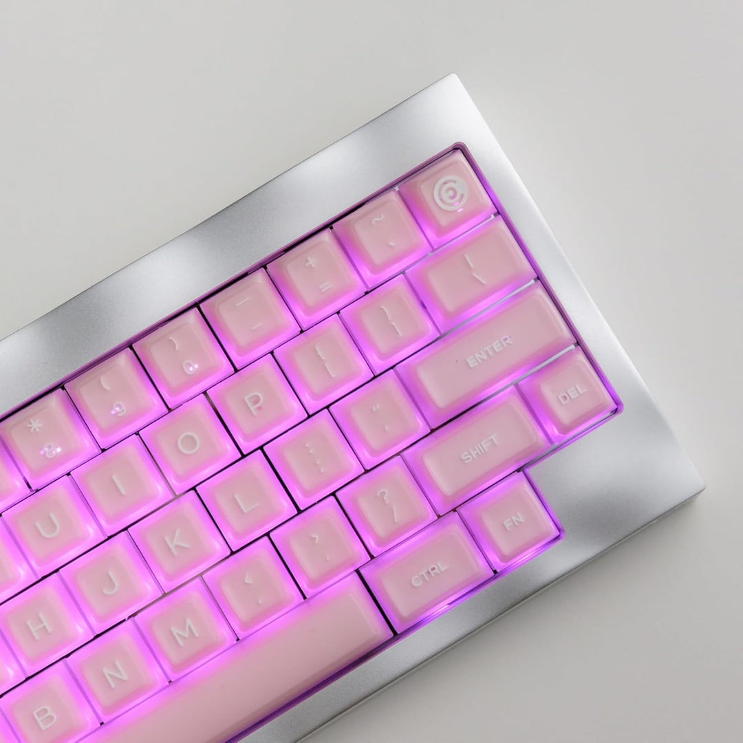 Tastenkappen-Set Pink Jade 160 Tasten RSA Profil PBT Tastenkappen Double Shot Translucent Custom Key