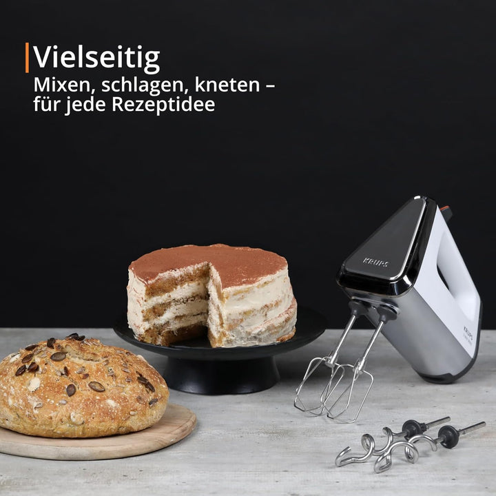 Krups GN9101 3 Mix 9000 Handmixer | 750 Watt | leistungsstark | Geschwindigkeitsregler | Turbomodus