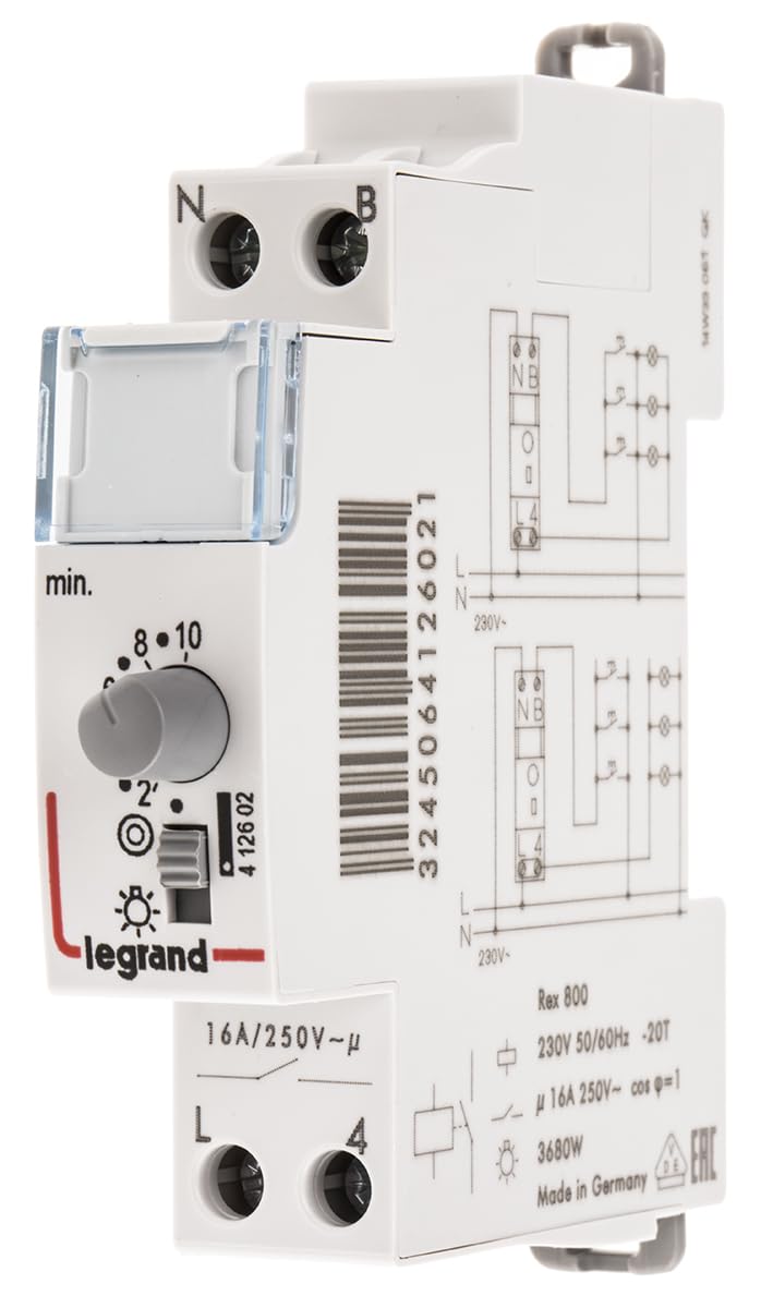 Legrand leg 412602 Treppenlichtautomat Timer recycelbar 16 A 230 V 50/60 Hz