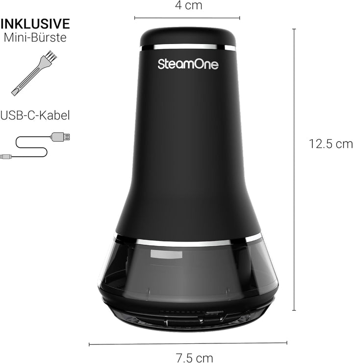 STEAMONE Fusselrasierer – XL-Behälter – 6 Edelstahlklingen – Ergonomischer Griff – Leistungsstark &amp;
