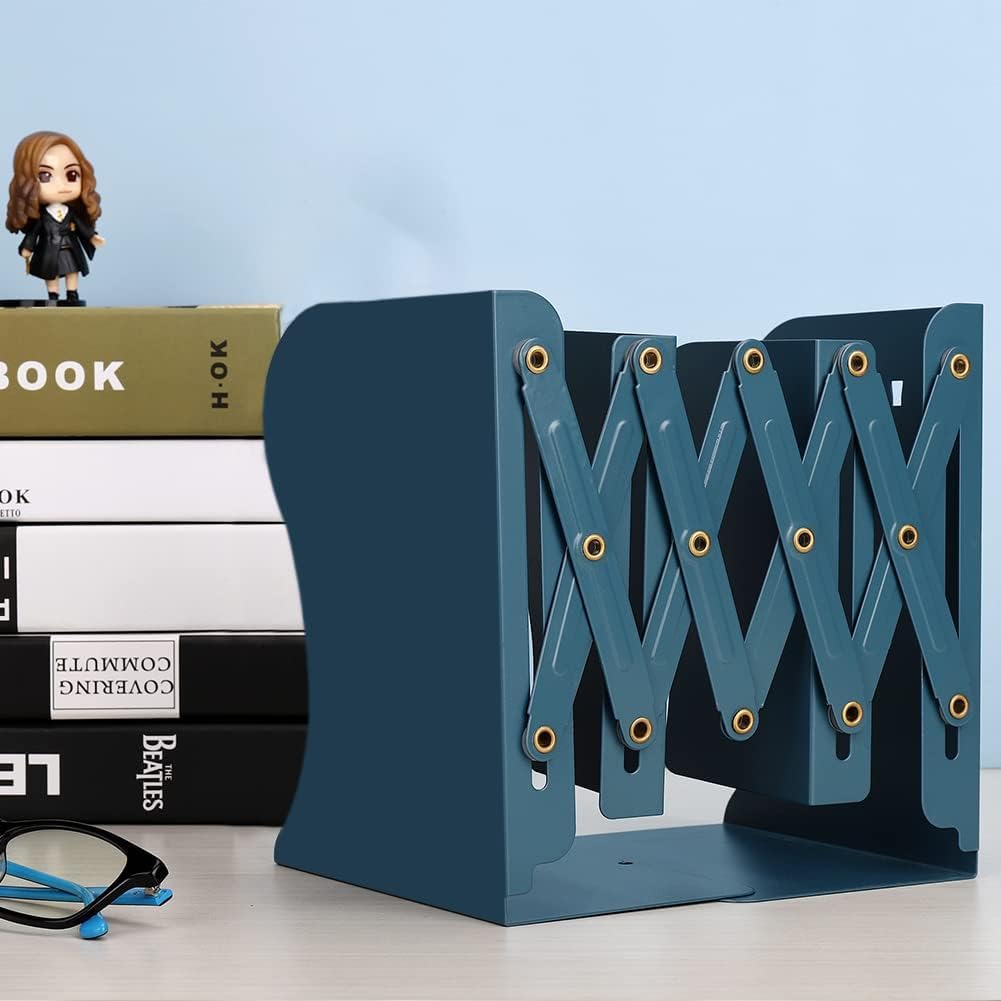 DIFIT Buchstütze, Verstellbar Buchstützen, Metall Bücherstützen, Erweiterbare Bücherhalter Book End,