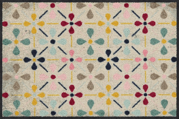 Salonloewe Riki Fussmatte waschbar 050 x 075 cm Fussabtreter Tür-Matte Muster Design Schmutzfangmatt