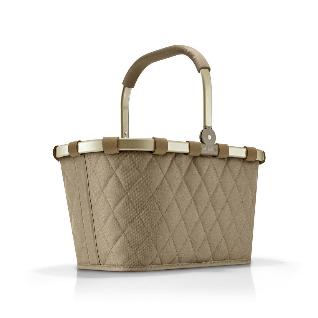 reisenthel carrybag frame rhombus olive – Stabiler Einkaufskorb mit viel Stauraum und praktischer In