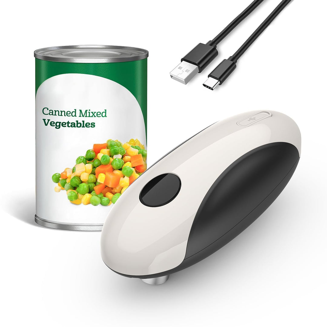 Elektrischer Dosenöffner, Wiederaufladbarer Dosenöffner für Senioren mit Arthritis, Glatte Kante, Le