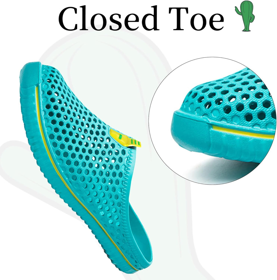 SAGUARO Clogs Pantoletten für Damen Sommer Hausschuhe Herren Aero I 40 EU Blau, 40 EU Blau
