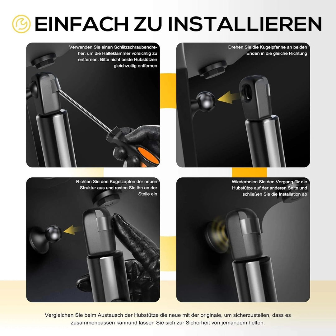 2stk Dämpfer Heckklappe Gasfeder Hinten Heckklappendämpfer Gasfeder Gasdruckdämpfer passend für Golf