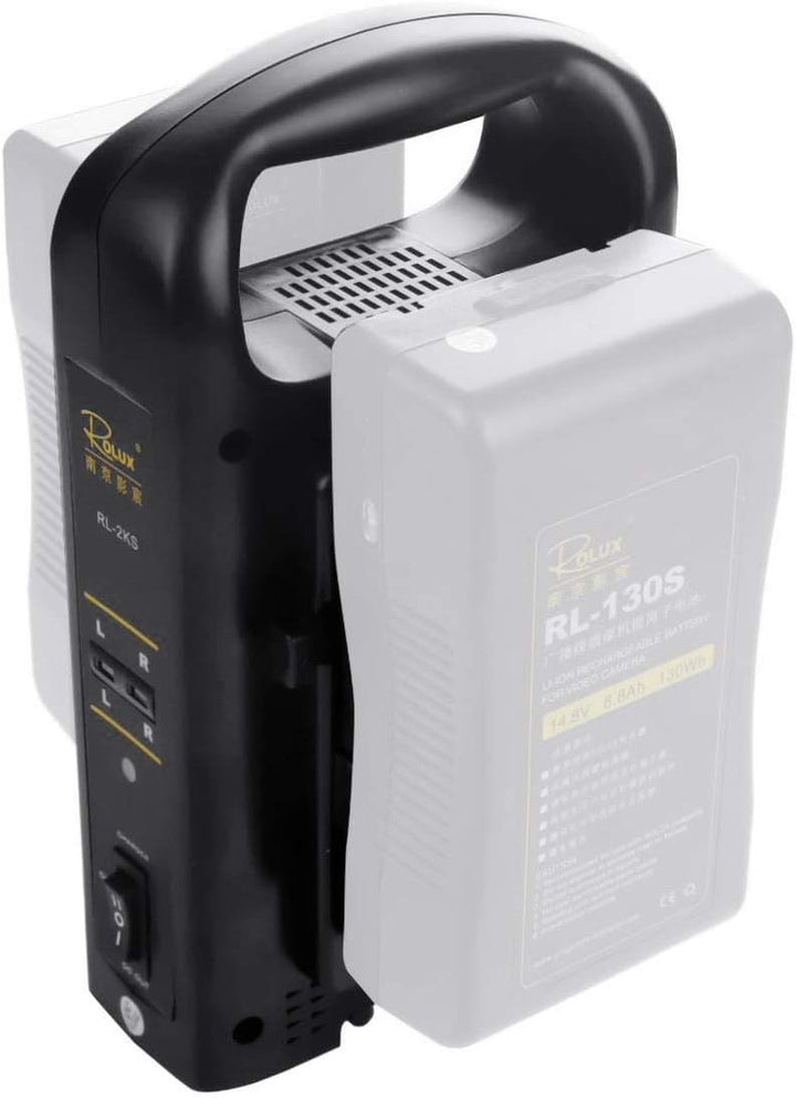 Fomito Dual V-Mount Ladegerät für Alle 14.4V / 14.8V BP Batterien