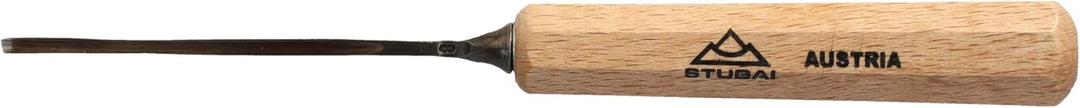 STUBAI Stemmeisen Stechbeitel Serie 52 - Form 8 | Gerades Hohleisen 2 mm, mit Holzgriff, für Figuren