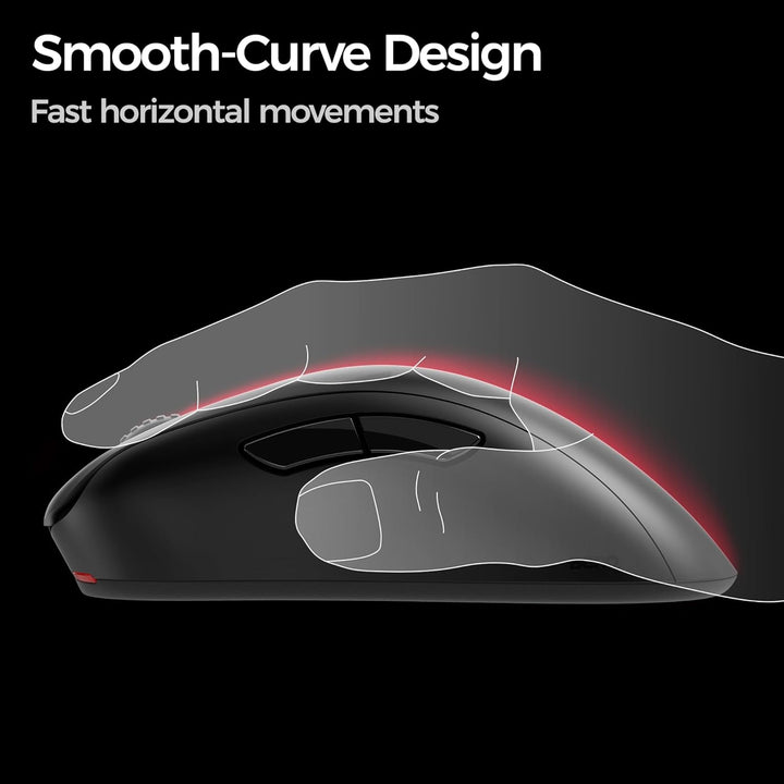 BenQ Zowie EC1-DW Kabellose 4K-Maus für E-Sport, Sportwissenschaft, optimierter 4K-Empfänger, 63 g,