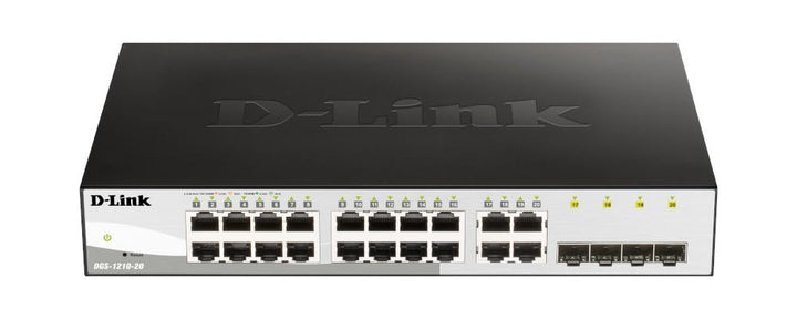 D-Link DGS-1210-20/E 20-Port Gigabit Smart Switch (16 x 10/100/1000 Mbit/s Base-T-Ports und 4 x 100/