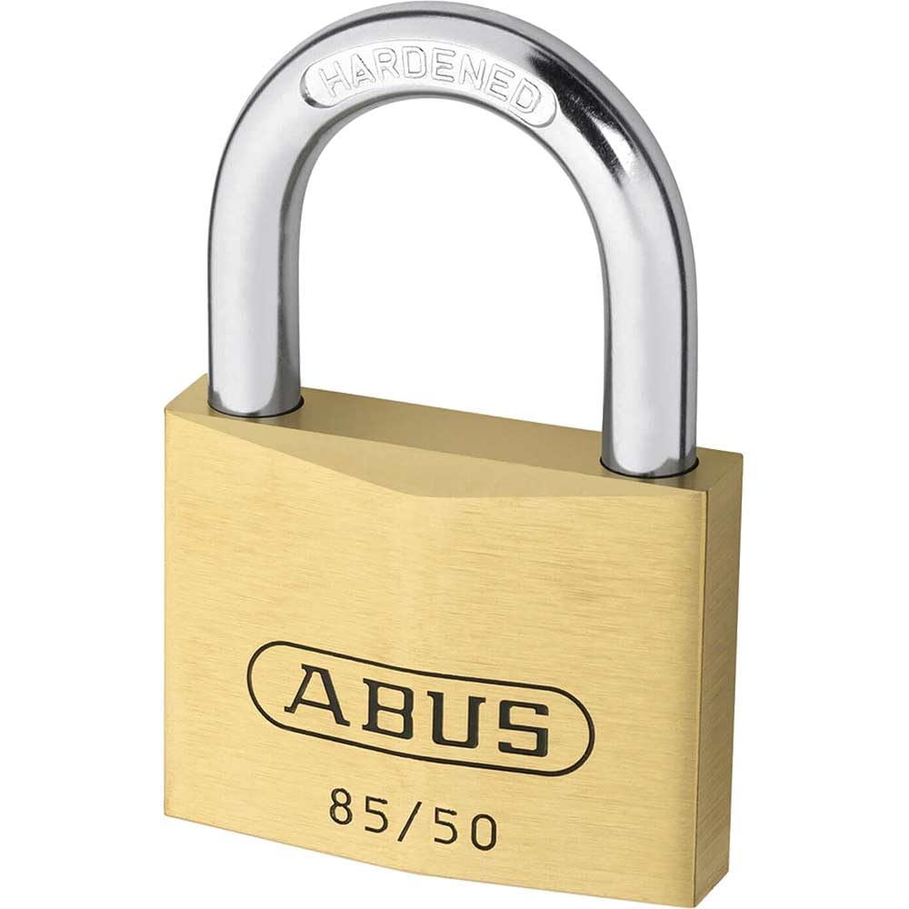 ABUS Vorhängeschloss Messing 85/50 gl.-2701 - gleichschliessend - für Kellertüren, Schuppen u. v. m.