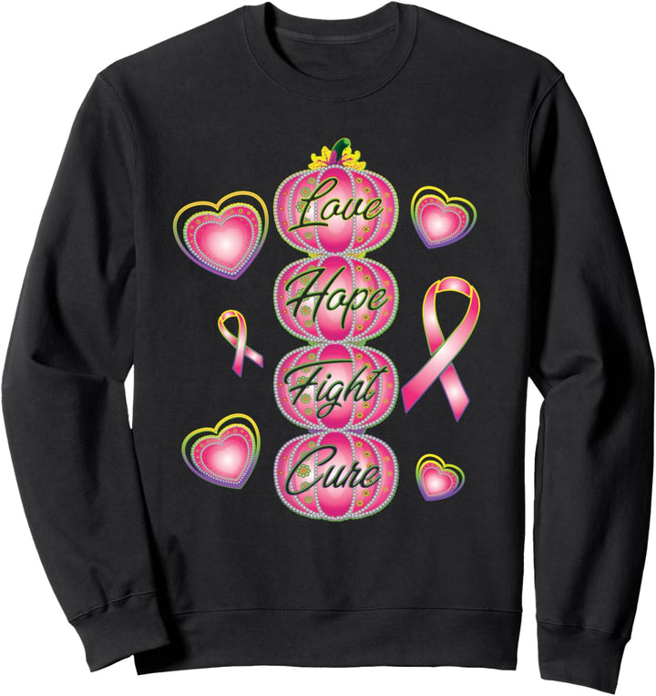 Brustkrebs-Bewusstsein Liebe Hoffnung Kampf Heilung Karneval Sweatshirt