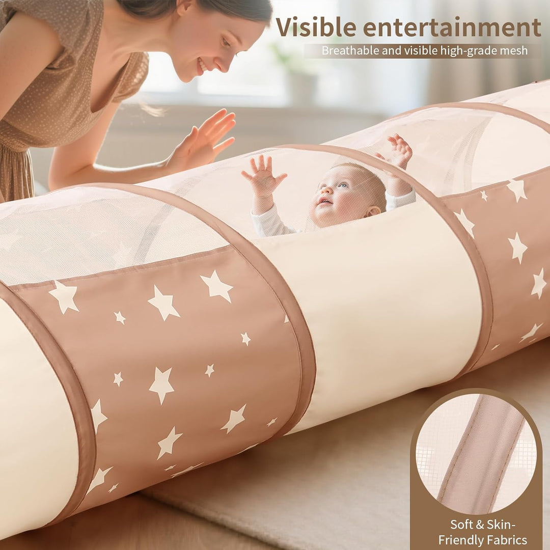 Sumbababy Pop up Spieltunnel für Kinder Indoor: 175×46cm Outdoor Klappbares Tunnel für Kinder Motori