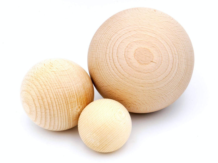 JOWE Holzkugel 120mm aus Buche ohne Bohrung 1 Stück - Kugel aus Holz ohne Loch made in Austria Durch