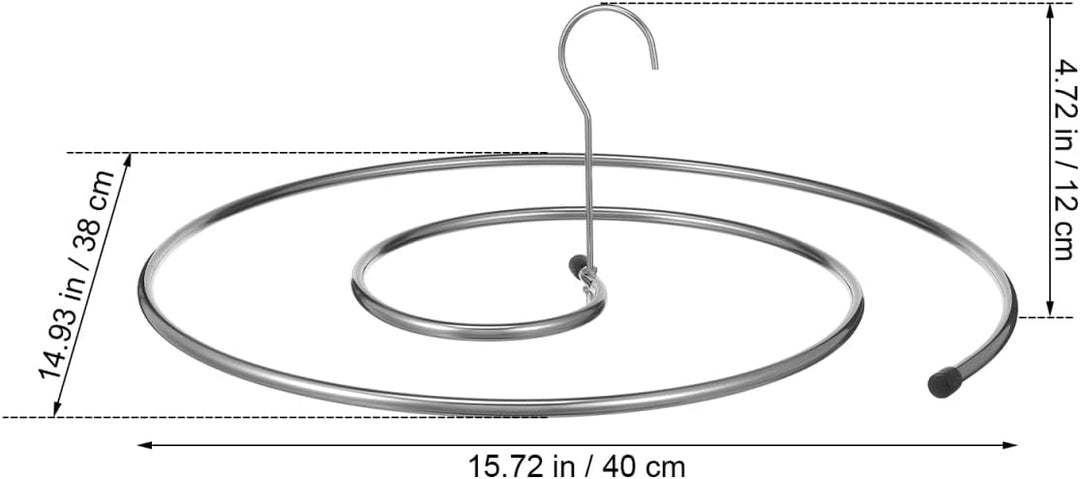 Hemobllo Spiral-Wäscheständer 2er-Pack Ø 40 cm, 10 mm Edelstahl, bis 10 kg, platzsparend & schnell t