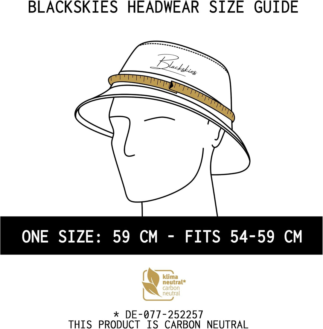 Blackskies® EOS Bucket Hat | Damen Herren Jeans Sonnenhut | Fischerhut aus Denimstoff Sommer Sommerh