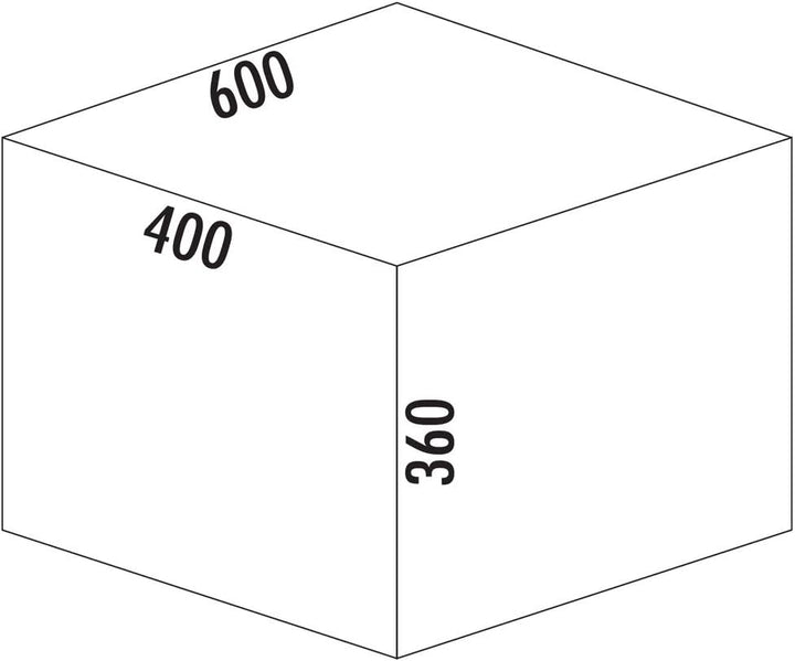 NABER Cox® Base 360 S/600-3 ohne Biodeckel Abfallsammler/Anthrazit / 2x 10 + 1x 22 L
