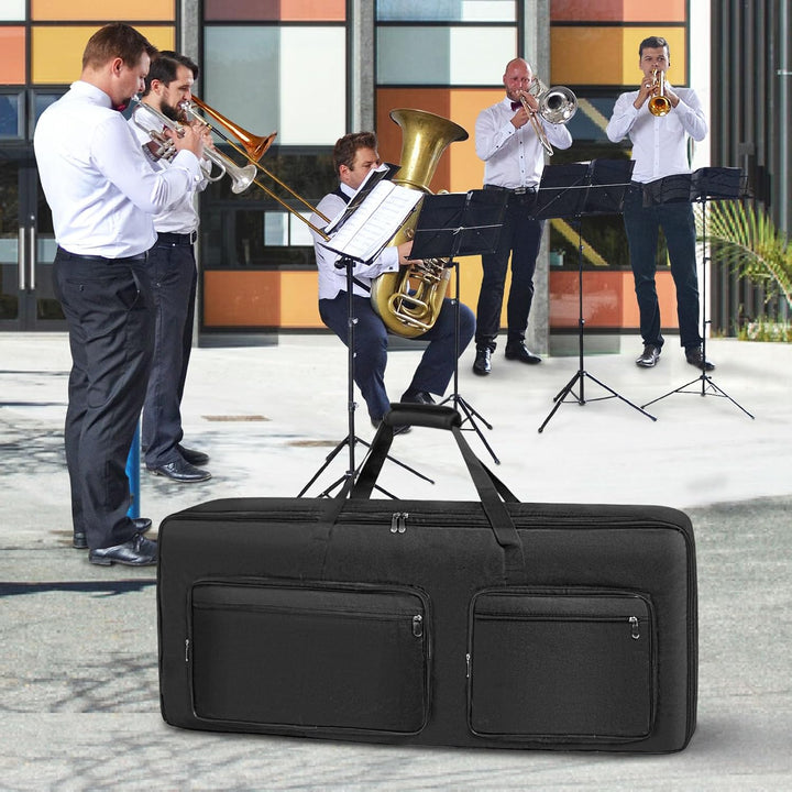 SUNDOY 61-Tasten-Klavier Keyboard Tasche, Gig Bag aus 600D Robustes Oxford-Gewebe, 10mm Schaumstoffp