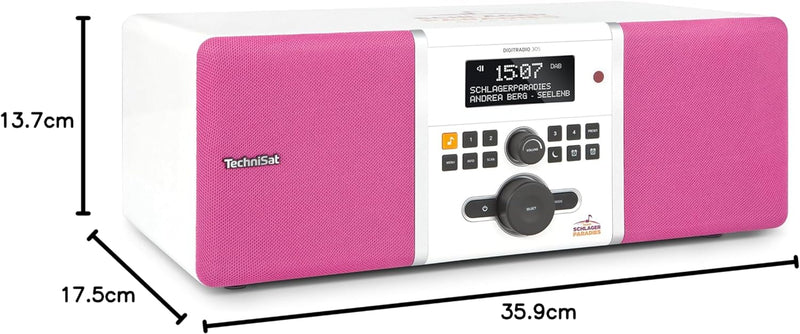 TechniSat Digitradio 305 Schlagerparadies Edition DAB Radio (mit Bassreflex-Holzgehäuse, DAB+, UKW,