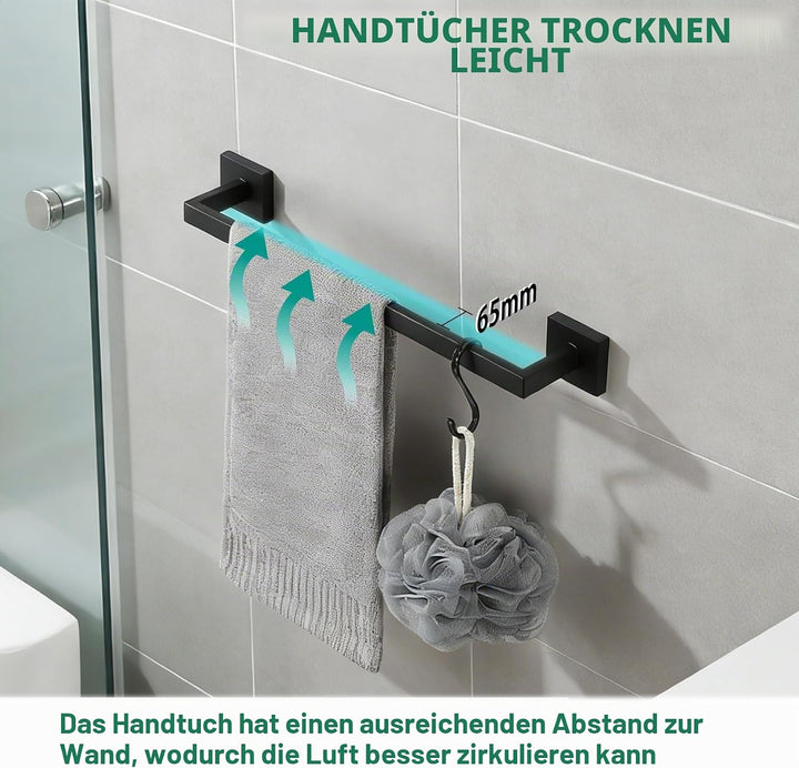 Mooche Handtuchhalter Handtuchstange Gästehandtuchhalter (40CM Style 4, Style 4