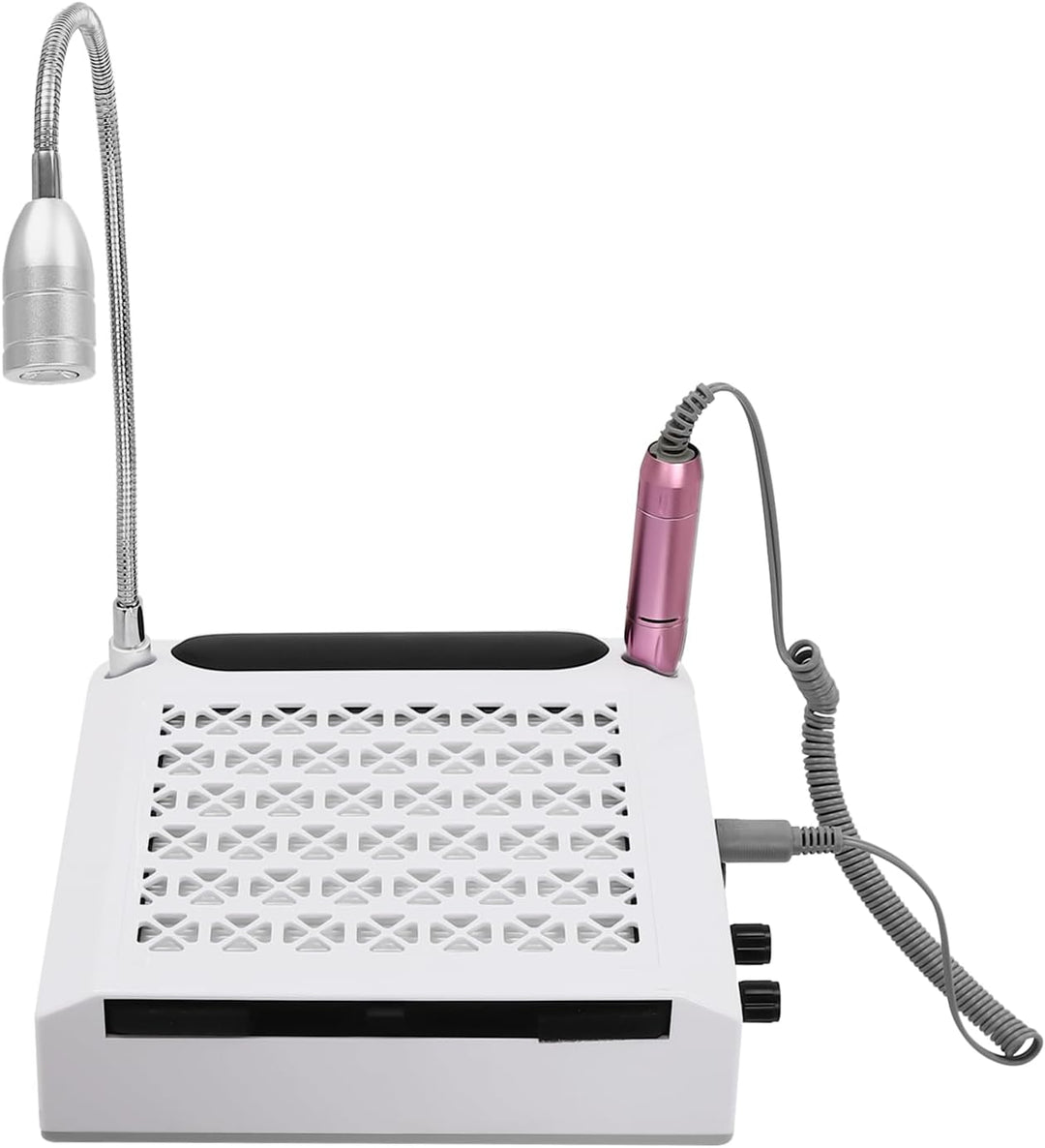 Pinuox 4 in 1 Staubabsaugung Nagelstudio & Zuhause mit Nagelfräser 4300 U/min Elektrisch Nagelstaubs