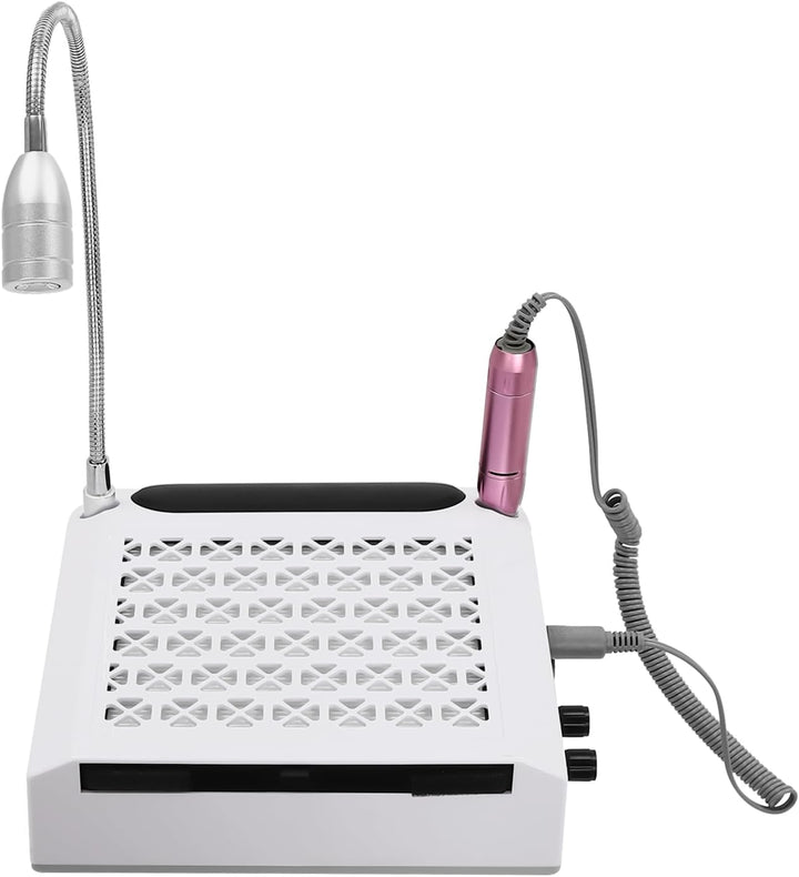 Pinuox 4 in 1 Staubabsaugung Nagelstudio & Zuhause mit Nagelfräser 4300 U/min Elektrisch Nagelstaubs