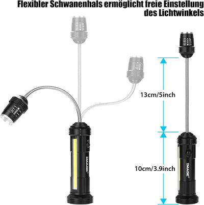 IMAGE Grill Licht 2 Stück magnetische Grilllampe mit Seitenleuchte 360° drehbare LED Beleuchtung für