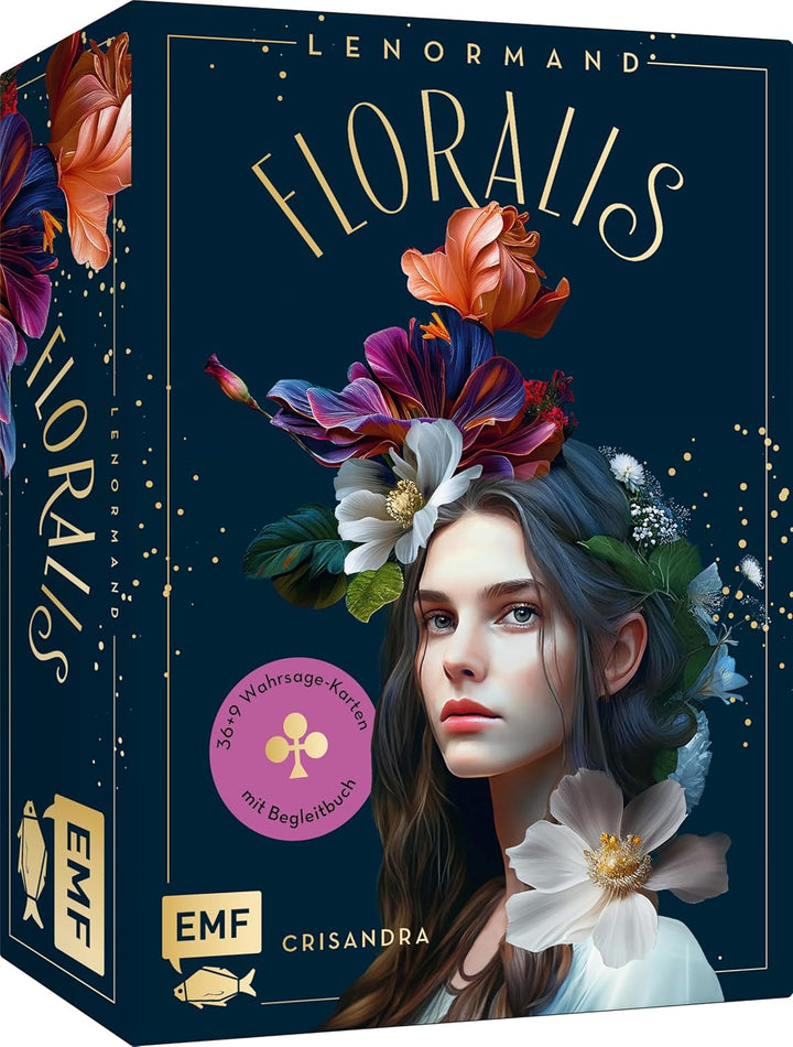 Lenormand-Kartenset: Floralis: 45 kunstvoll illustrierte Wahrsage-Karten für die neue Zeit mit Goldr