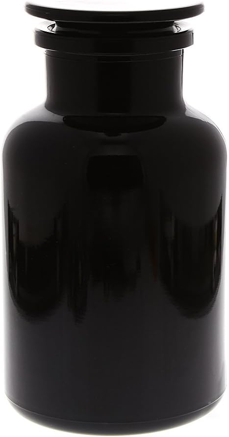 Apothekerglas Mironglas Violett-Glas, 1 Ltr. Kosmetex Apotherkerflasche mit Glasstopfen, 1000 ml, ru